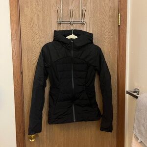 Lululemon Black Hooded Puffer Jacket | Size 6